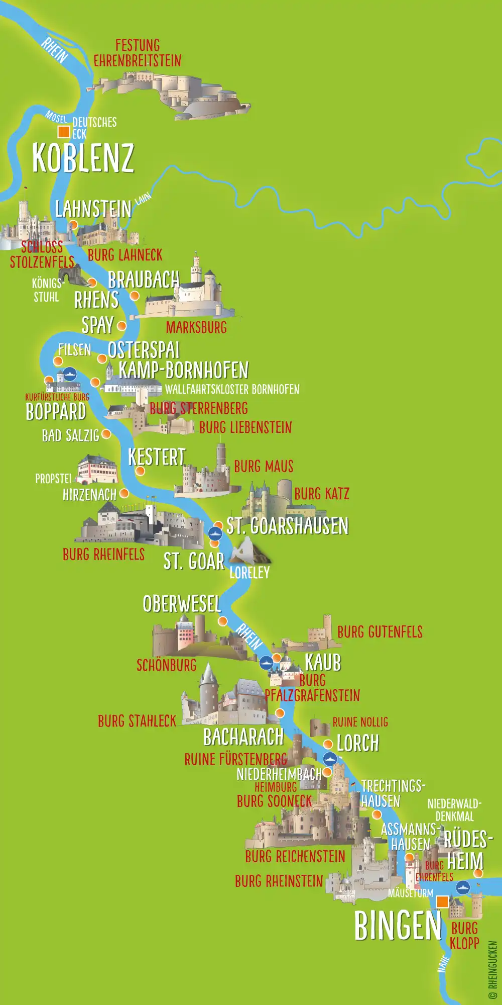 Burgen am Mittelrhein