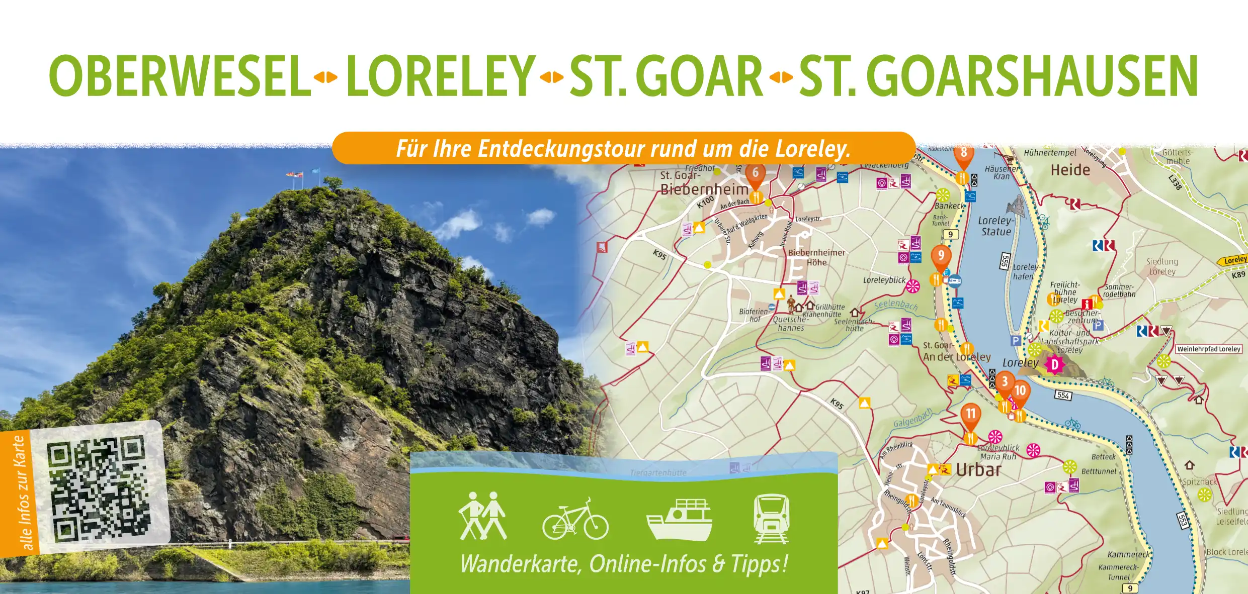 Wanderkarte St. Goar Oberwesel Loreley