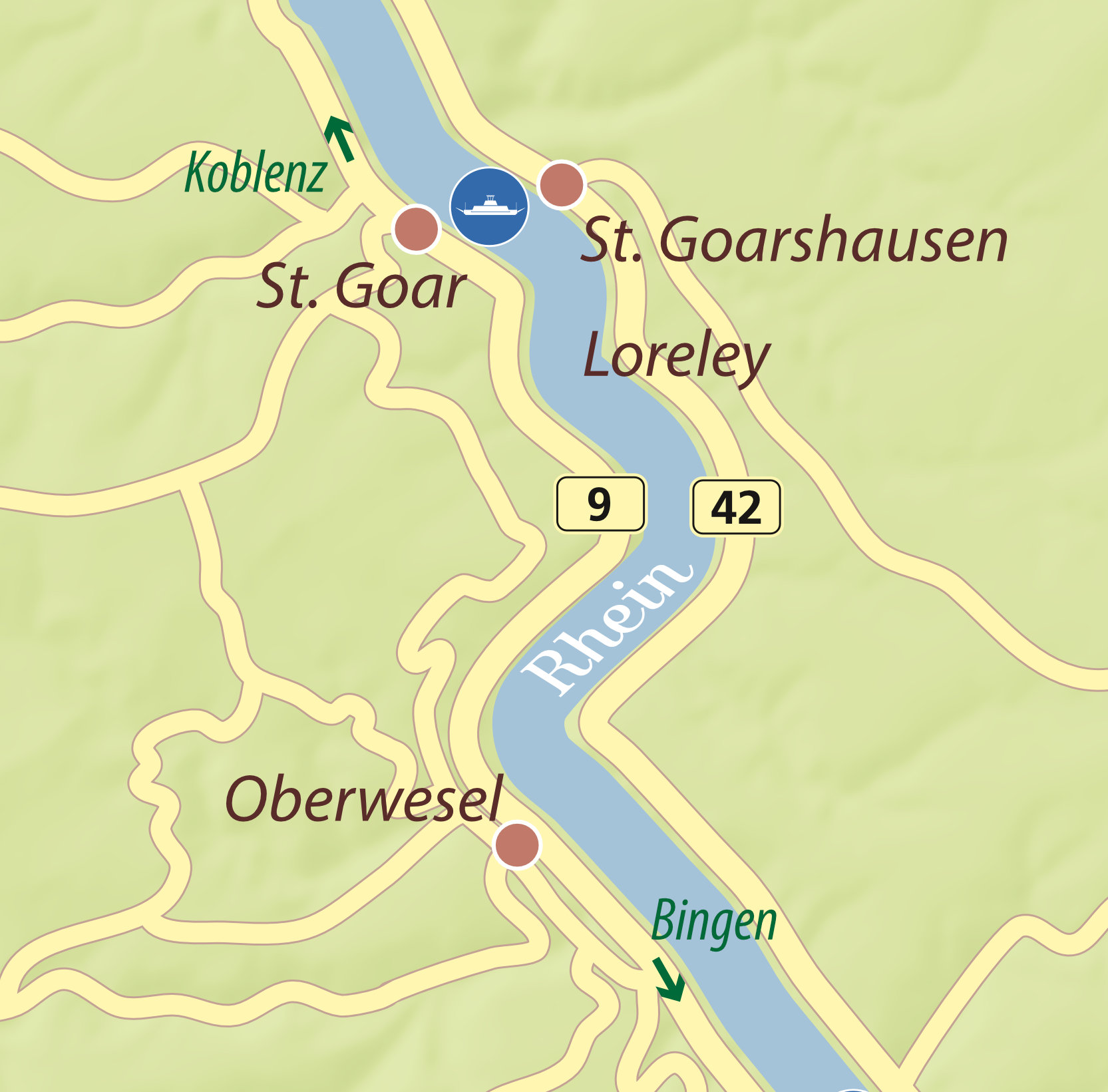 Übersichtskarte Loreley