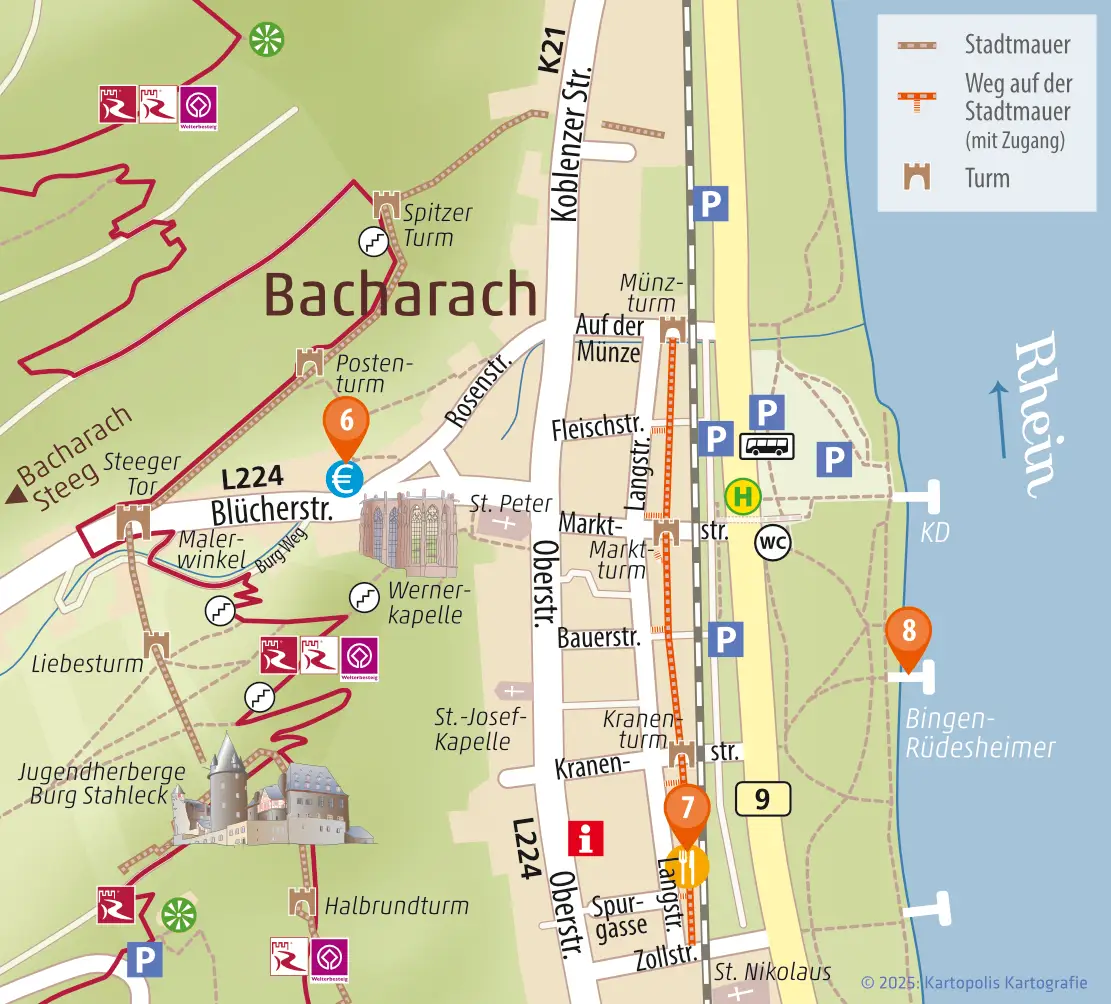 Stadtplan Bacharach
